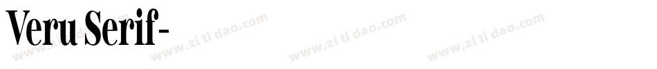 Veru Serif字体转换
